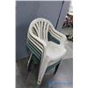 Image 4 : **(6) Plastic Outdoor Chairs