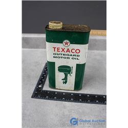 Texaco Outboard Motor Oil Can - Full