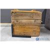 Image 1 : Wooden Crate w/Lid & Rope Handles