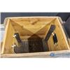 Image 3 : Wooden Crate w/Lid & Rope Handles