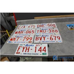 (7) 2000's Alberta License Plates