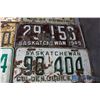 Image 3 : (6) Sask License Plates - 1949, 1955, 1959, 1961, 1974