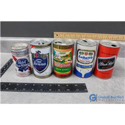 (5) Vintage Beer Cans