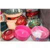 Image 2 : **Large Assortment of Plastic Flower Vases & Trays