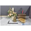 Image 2 : Wicker & Metal Flower Pots