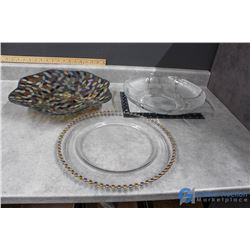 (2) Serving Dishes & Plate