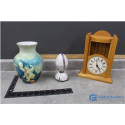 Religious Decor & Wooden Clock