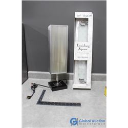 Table Lamp & Glass Bath Shelf