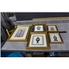 Image 1 : (5) Gold Coloured Framed Pictures