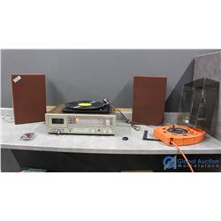 Candle Multiplex Receiver Cassette Tape/8-Track/Radio/Record Player w/(2) Speakers