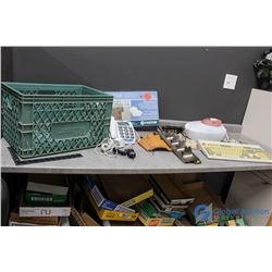 Misc Items - Phone, Humidifier, Vintage Keyboard, Tile Setting Mat & Assorted