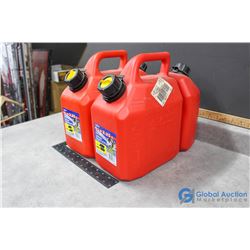 (2) 6L + 2.25 Gas & Oil Jugs