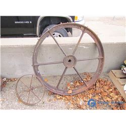 (2) Metal Wheels (14" & 34")