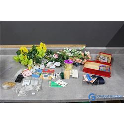 Fake Flowers & Sewing Supplies