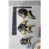 Image 2 : (3) Chalkware Fish, (2) Ashtrays & Home Decor