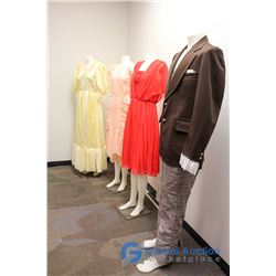 (3) Vintage Dresses, Suit Jacket & Pants