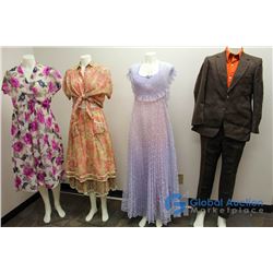 (3) Dresses & Mens Suit Jacket, Shirt & Pants