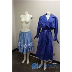 Blue London Fog Long Coat & Skirt