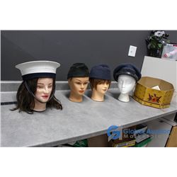 (4) Vintage Hats & Hat Box