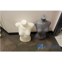 **(2) Female Top Half Mannequin