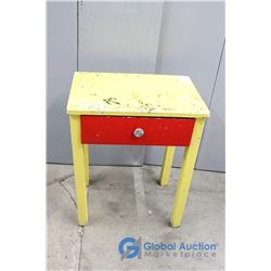 **Vintage Wooden Table w/Drawer