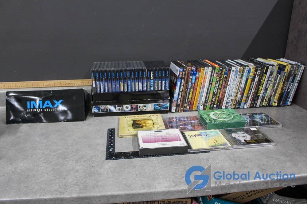 Imax Collection Folder **(37) DVDs, IMAX DVD Collection & CDs
