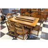 Image 1 : Antique Solid Oak Table & 6 Chairs