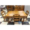 Image 2 : Antique Solid Oak Table & 6 Chairs