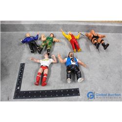 (6) Vintage WWF Rubber Wrestlers