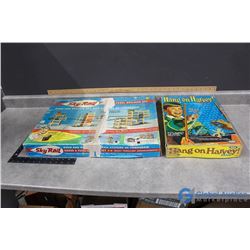 (2) Vintage Kid Games - Hand on Harvey and Sky Rail