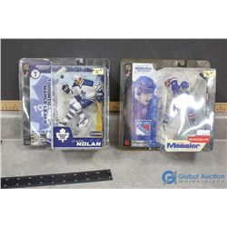 Owen Nolan and Mark Messler Figurines in Packages