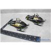 Image 1 : (2) Artic Cat (Plastic) Snowmobiles (Scale Unknown)