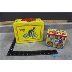 Curious George Tin Bank and Lunch Box