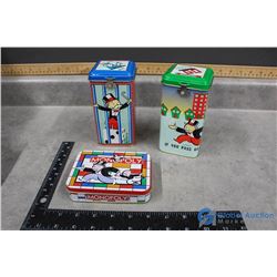 (2) Monopoly Tin Banks and Tin with Puzzle