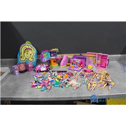 Large Collection of Polly Pocket Toys and Accessories