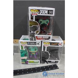 (3) POP! In Box Vinyl Figures - Doom, Zoom, the Riddler