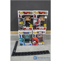 (4) POP! In Box Vinyl Figures- Ant-Man, Wasp, Ronan and Medusa