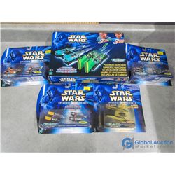 (5) Star Wars Podracers in Box and Packages