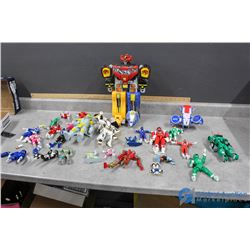 Assortment of Power Ranger Toys including Megazord