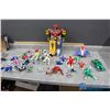 Image 1 : Assortment of Power Ranger Toys including Megazord