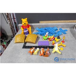 Winnie The Pooh Train Track and Bubble Machine & Assorted Toys