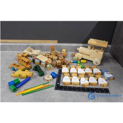 Wooden Tonka, Wooden Toy Cars, Blocks, etc