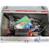 Image 3 : Metal Toolbox w/ Assorted Tools, Tape, Knives, Bungee Cords, & Related