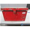 Image 1 : Metal Toolbox w/ Assorted Cords, Battery Charges, & Related