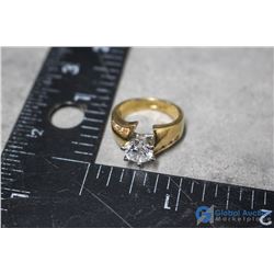 Fake Gold Coloured (Imitation) Diamond Ring