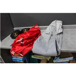 (2) John Players Hats, Boomer Jacket & Overalls