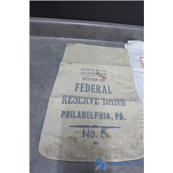 Misc Cloth Sacks - COOP, Robin Hood, Philadelphia Reserve Bank