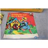 Image 4 : **(5) Kids Records & Wooden Crokinole/ Checkers Board