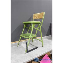 Vintage Metal Kitchen Step Chair