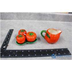 Japan Tomatoware Creamer & Condiment Set